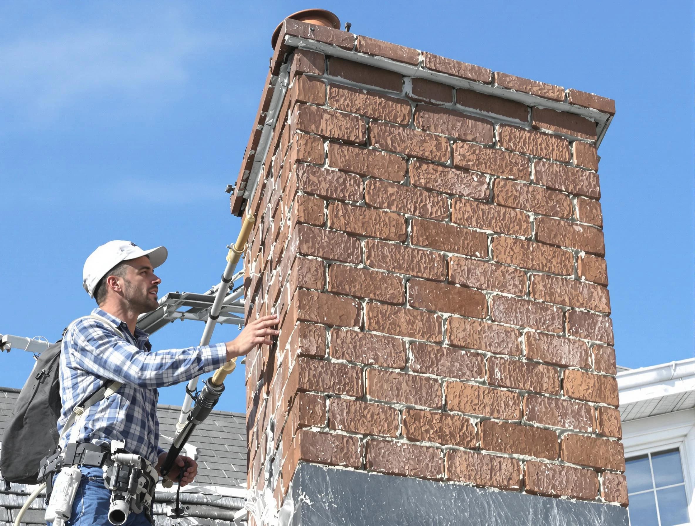 Brickwork for a chimney rebuild by Meadowbrook Chimney Sweep in Meadowbrook, VA