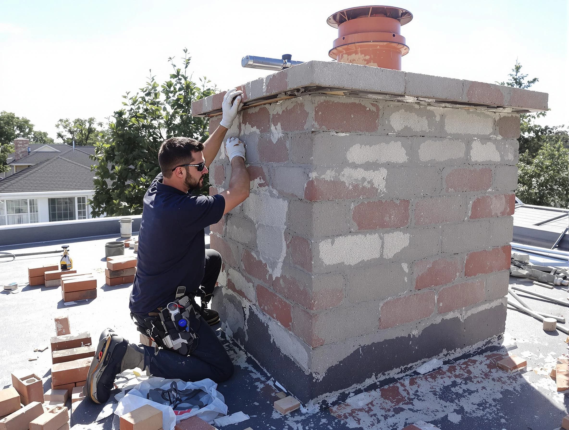Advanced chimney repair process by Meadowbrook Chimney Sweep in Meadowbrook, VA