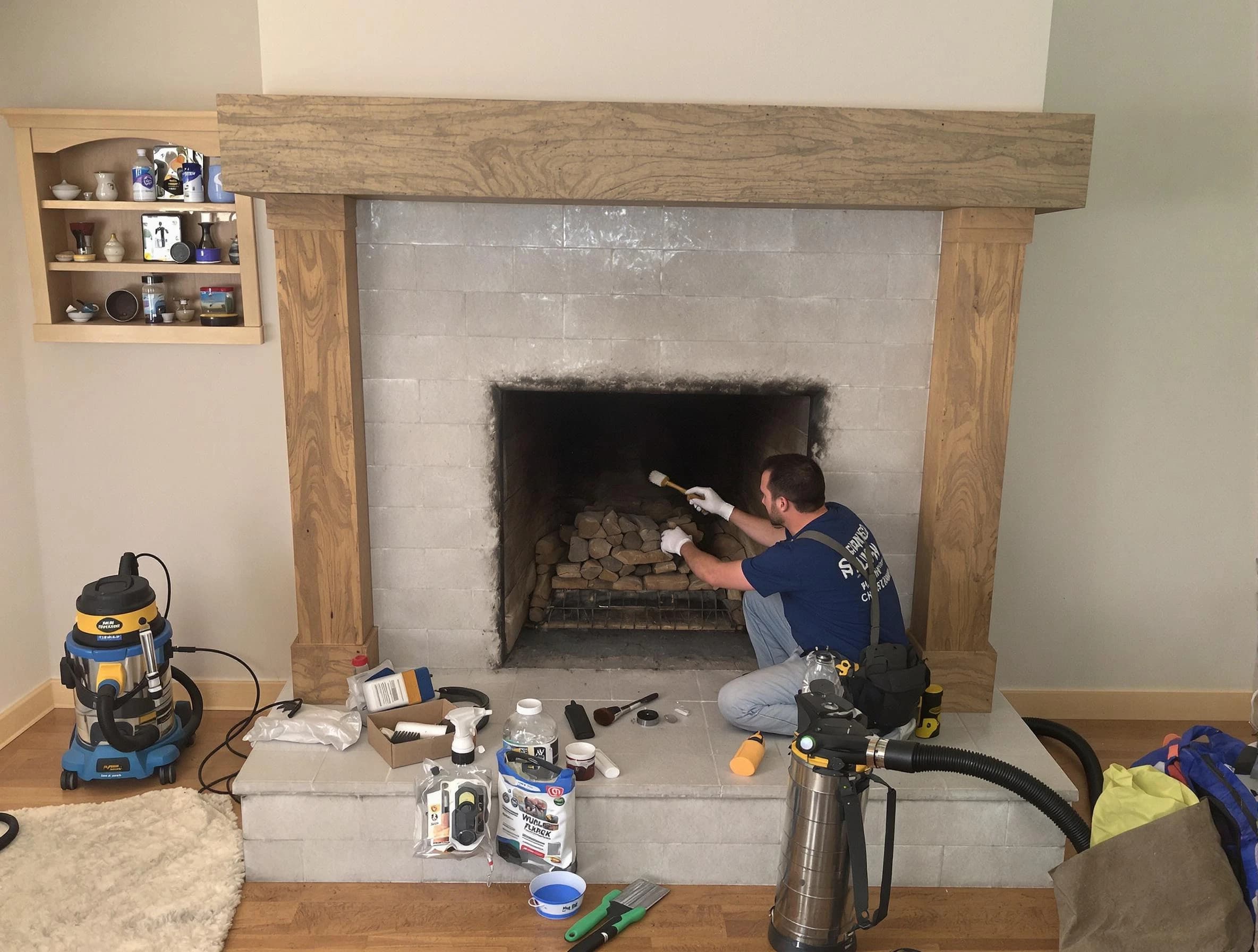 Detailed creosote removal process by Meadowbrook Chimney Sweep in Meadowbrook, VA