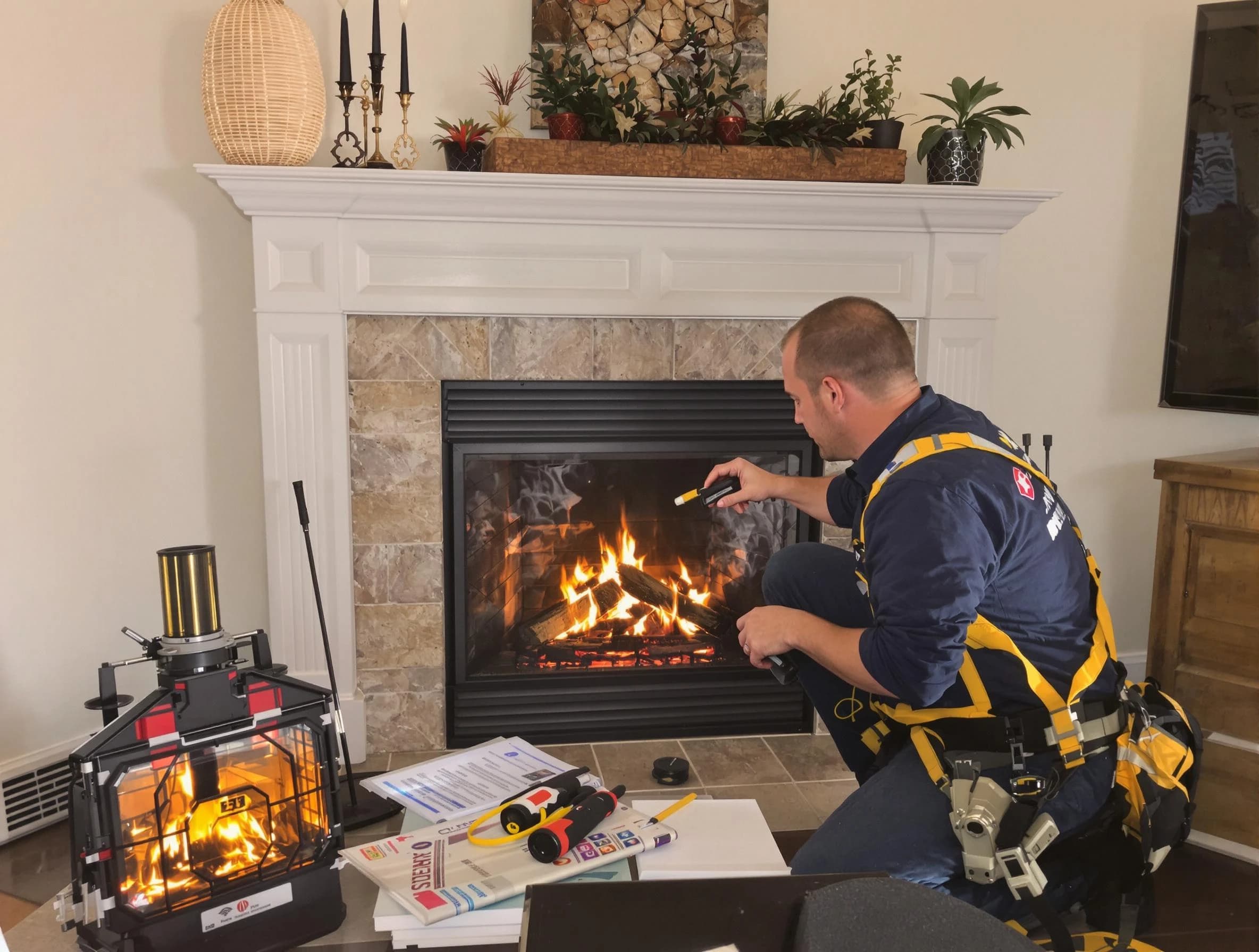 Safety-focused fireplace inspection by Meadowbrook Chimney Sweep in Meadowbrook, VA