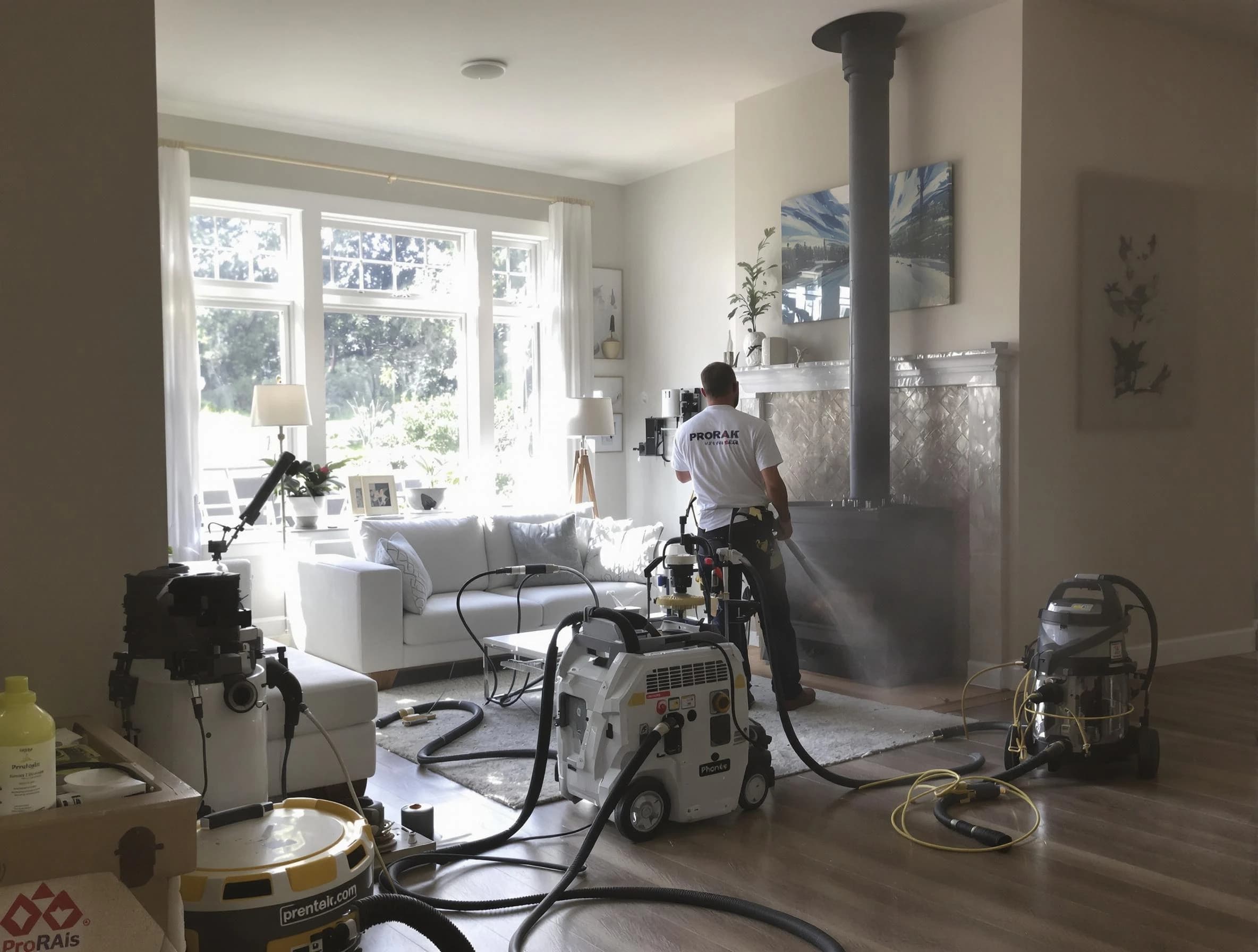 Soot removal service by Meadowbrook Chimney Sweep for a fireplace in Meadowbrook, VA