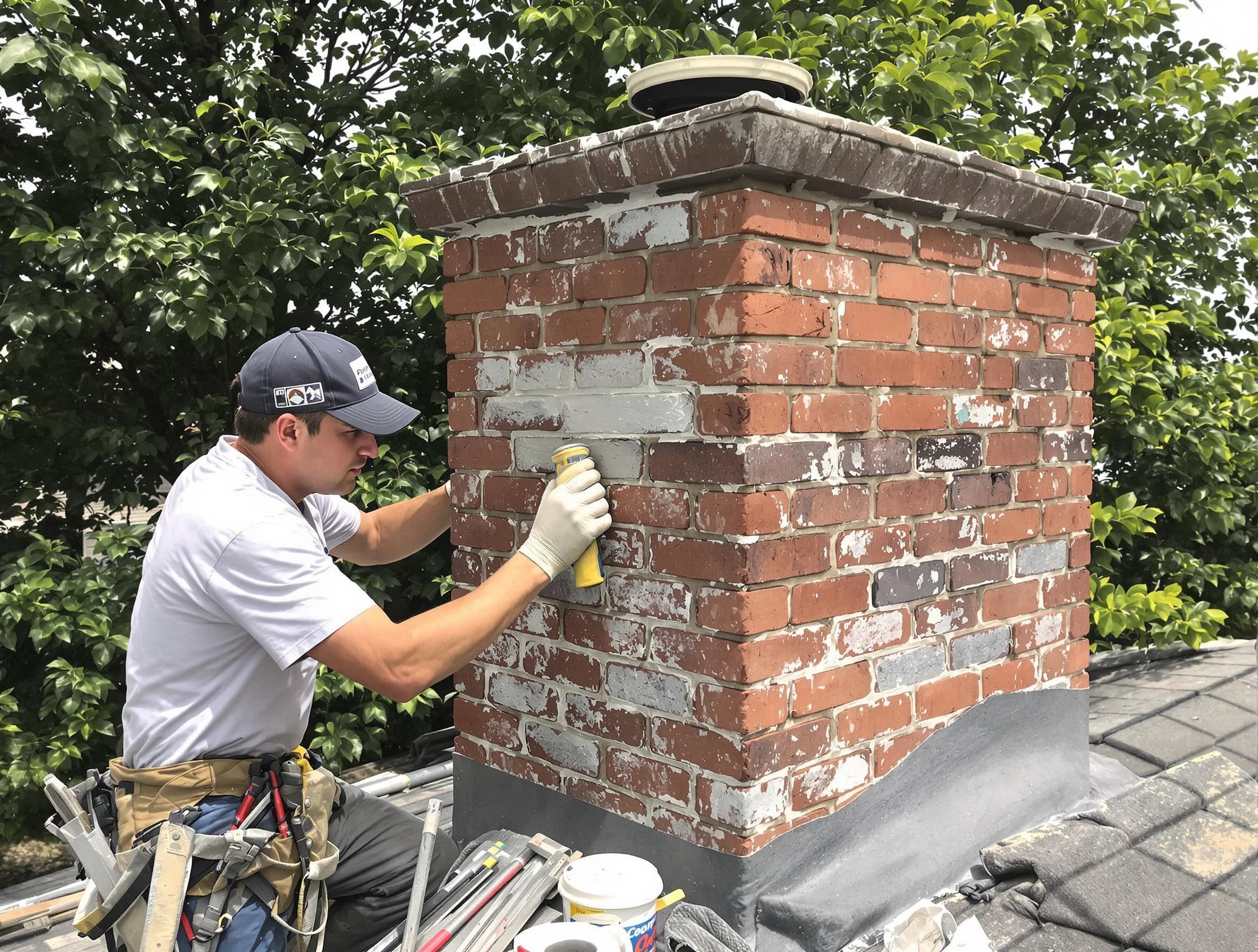 Meadowbrook Chimney Sweep restoring an aging chimney in Meadowbrook, VA