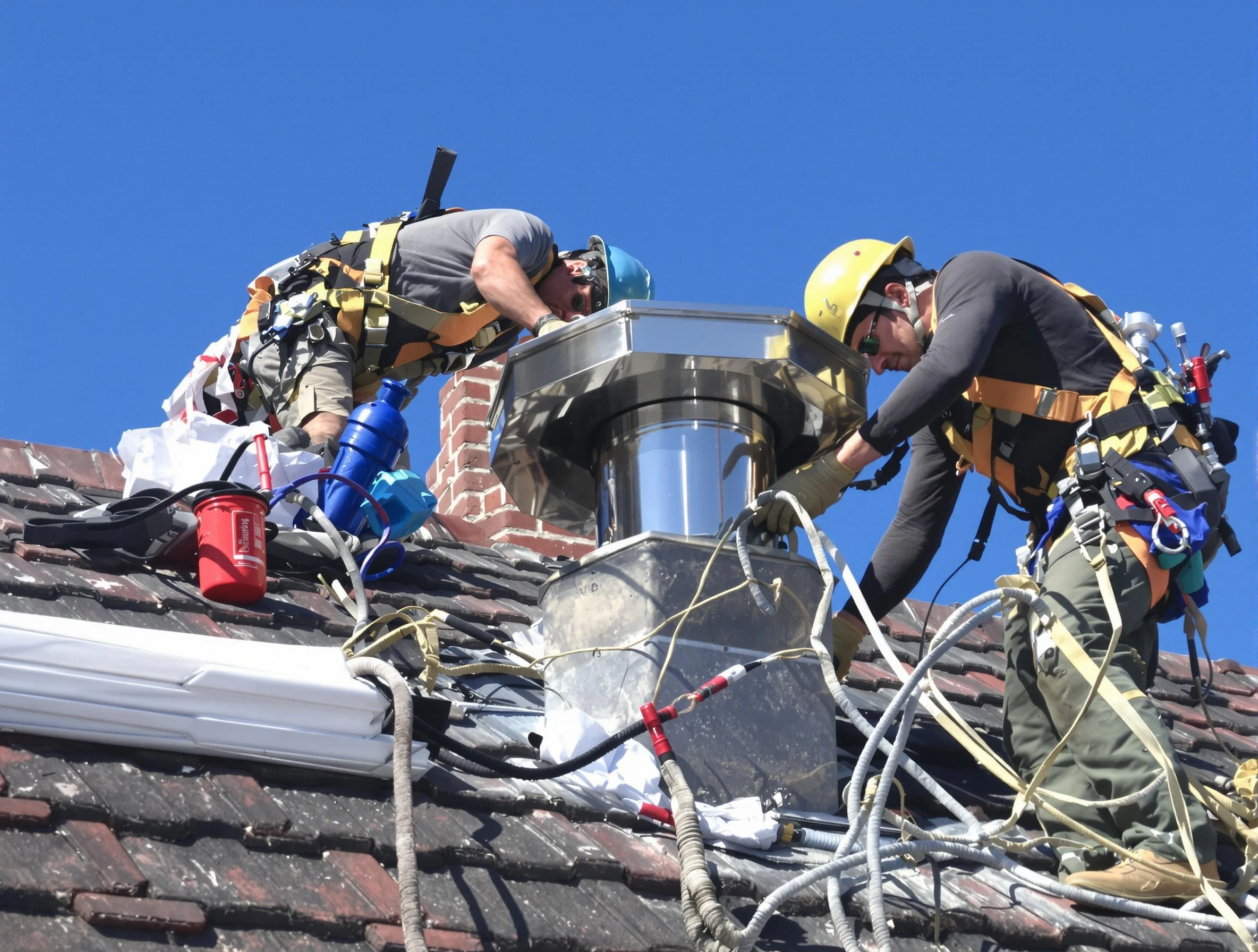 Protective chimney cap installed by Meadowbrook Chimney Sweep in Meadowbrook, VA
