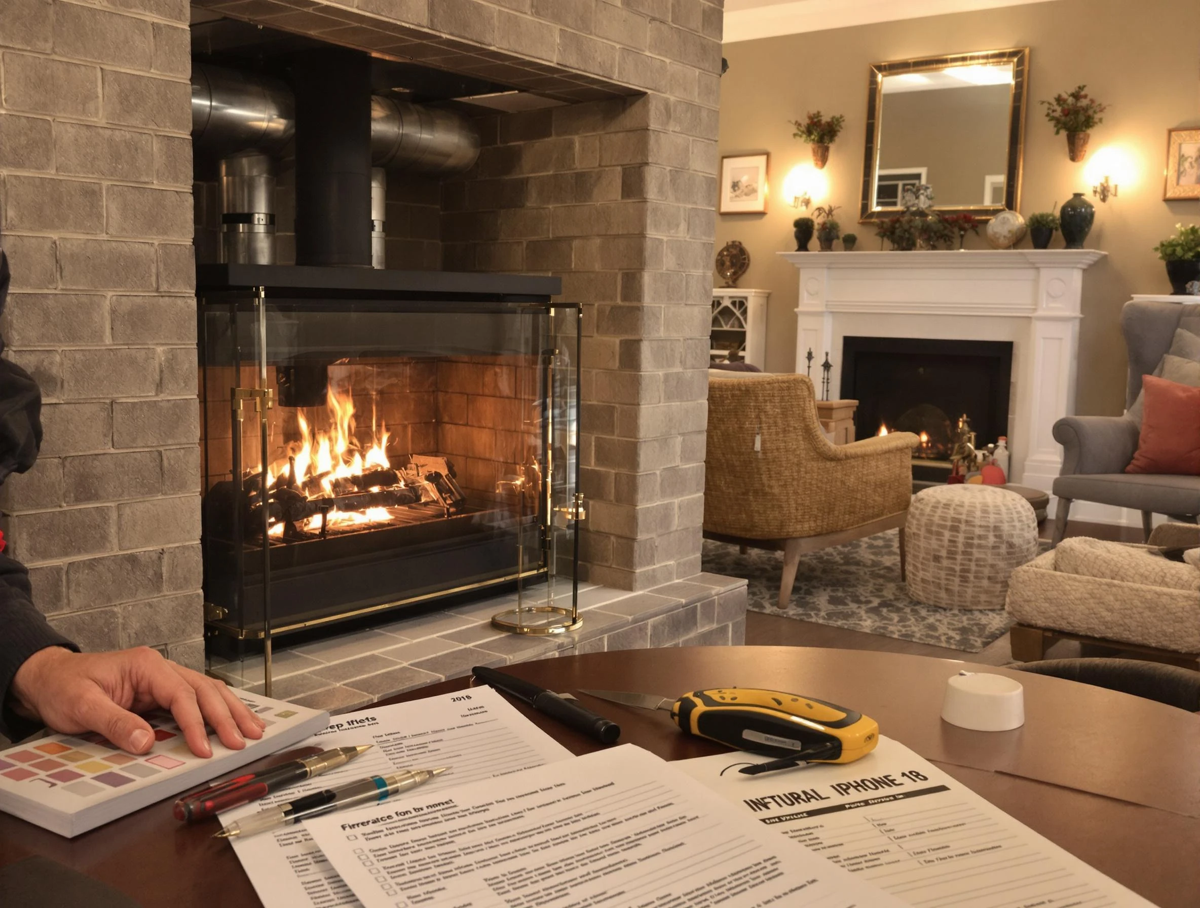 Meadowbrook Chimney Sweep verifying fireplace safety measures in Meadowbrook, VA